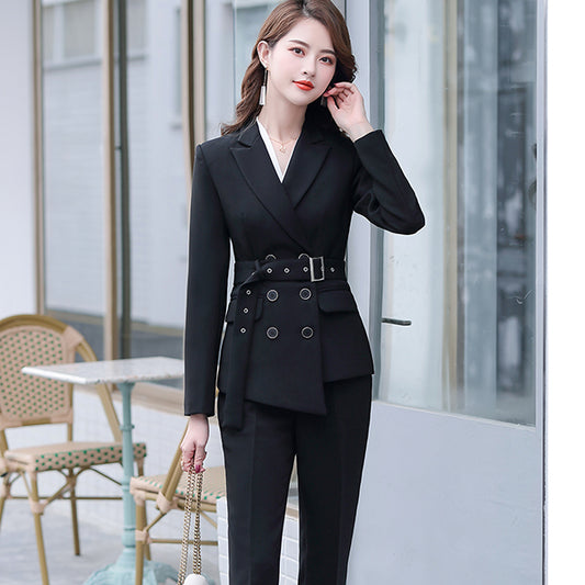 Traje Ejecutivo Mujer Manga Larga Color Sólido