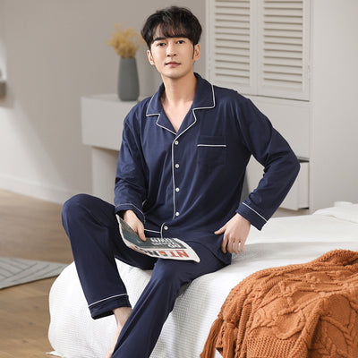 Pijama Cardigan Modal para Hombre - Manga Larga Primavera Otoño - Image 7