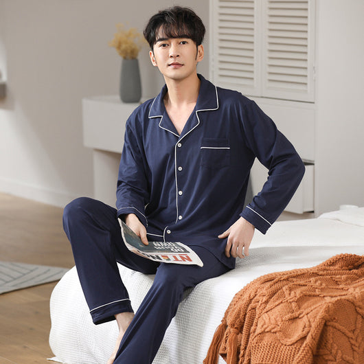 Pijama Cardigan Modal para Hombre - Manga Larga Primavera Otoño - Image 7