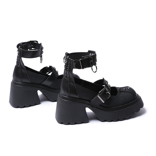 Zapatos Mujer con Hebilla de Remaches - Estilo Edgy y Versátil - Image 10