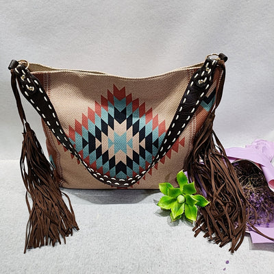 Bolso de Hombro Tejido a Mano en Algodón y Lino - Image 2