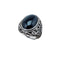 Anillo de Plata Tailandés Retro con Ágata Negra