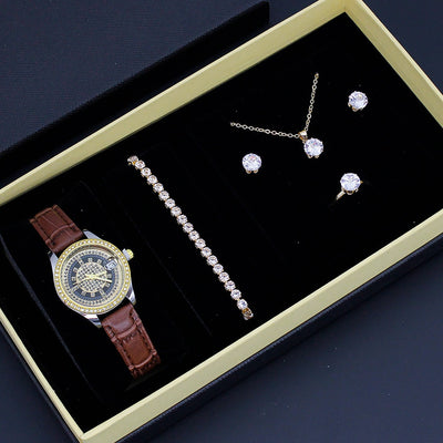 Reloj Elegante para Mujer con Diseño Cruzado - Conjunto de Joyería para San Valentín - Image 33