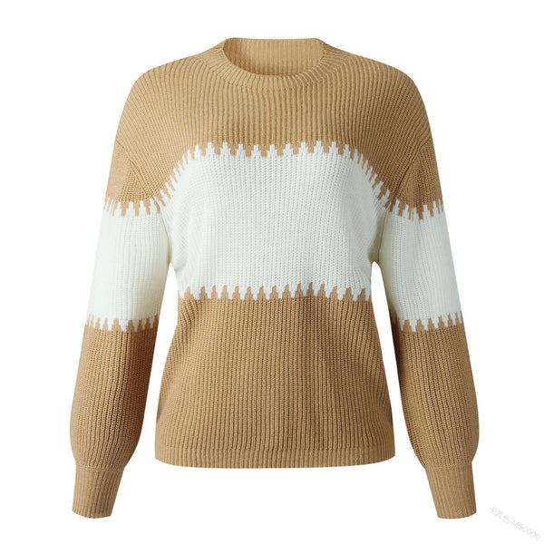 Blusa de Punto a Rayas con Mangas Farol - Estilo Moderno para Mujer