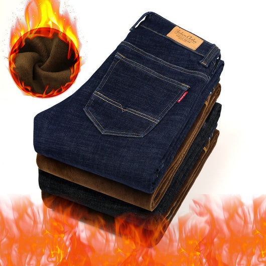 Pantalones Vaqueros Gruesos y Cálidos en Terciopelo - Image 11