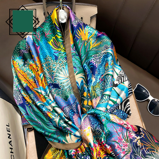 Foulard Ligero de Seda para Mujer - Bufanda Larga Elegante de Verano - Image 5