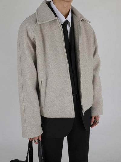 Chaqueta Corta de Lana para Hombre - Estilo Casual Elegante - Image 6