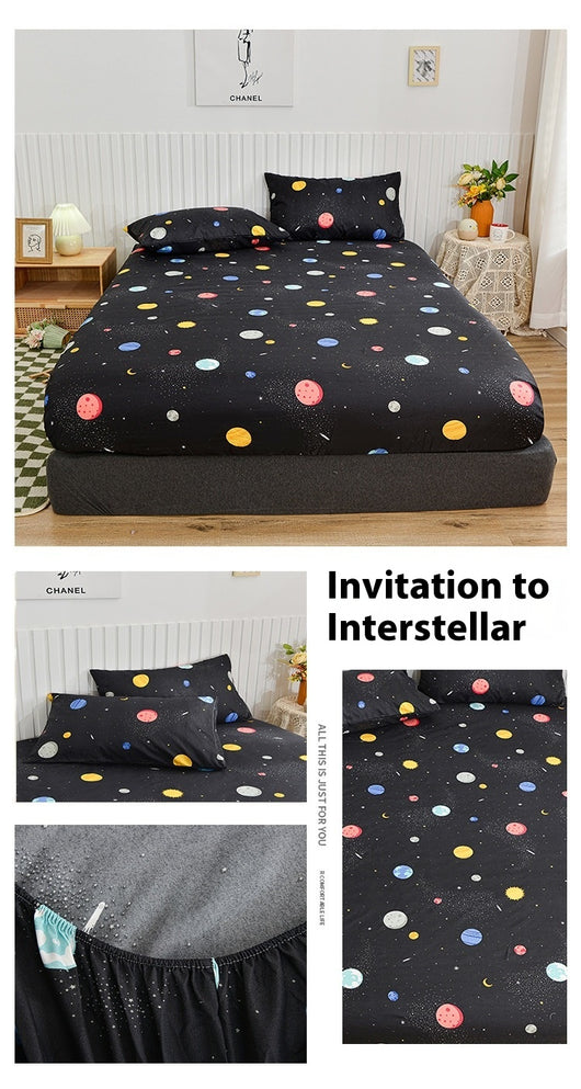 Juego de Sábana Ajustable y Funda de Almohada Estampada Suave - Image 8