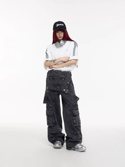 Pantalones Vaqueros Estilo Vintage Americano con Costuras de Diseño - Image 36