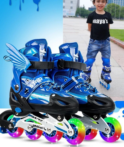Patines en Línea Ajustables para Niños con Luces LED Intermitentes - Image 4