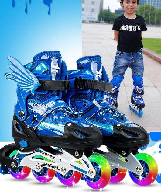 Patines en Línea Ajustables para Niños con Luces LED Intermitentes - Image 4