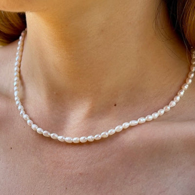 Collar de Perlas de Agua Dulce Natural - Cadena de Clavícula Lujo Minimalista - Image 6
