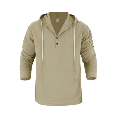 Henley con Capucha y Mangas Largas con Bolsillos Grandes - Image 10