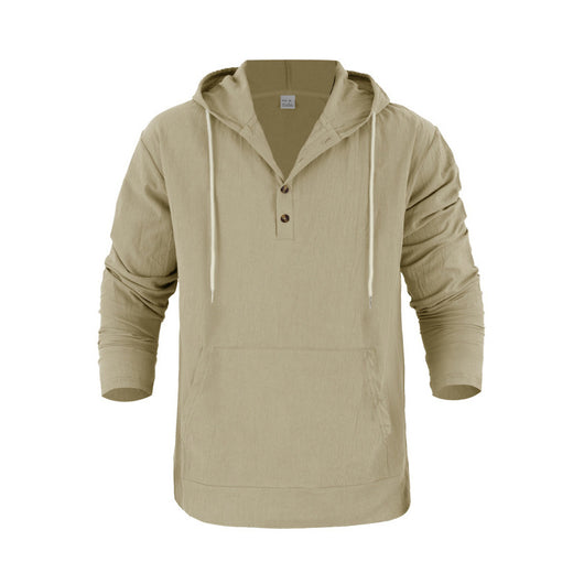 Henley con Capucha y Mangas Largas con Bolsillos Grandes - Image 10