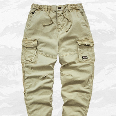 Pantalón Cargo de Algodón Puro con Múltiples Bolsillos