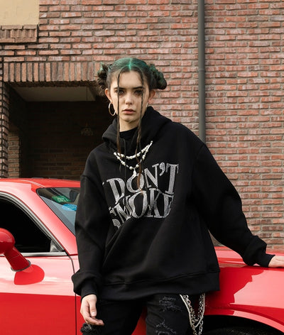 Sudadera Hoodie con Cristales Japoneses y Estampado Manual - Image 8