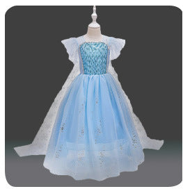 Vestido Princesa Niña Elegante Color Sólido - Image 18