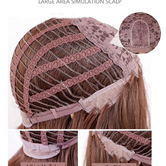 Gorro Peluca de Cabello Liso Negro Removible - Fibra Térmica Natural - Image 10