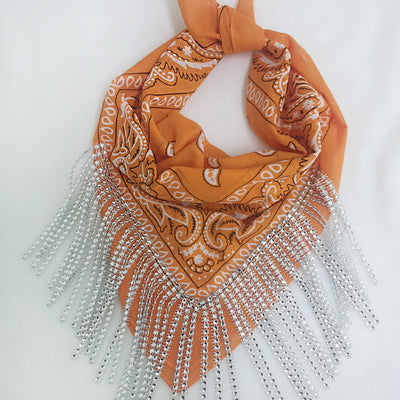 Pañuelo Vintage Paisley con Borla de Diamantes - Image 9