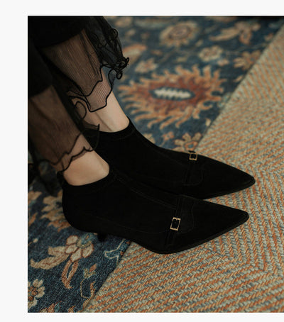 Botas Negras para Mujer con Tacón Fino - Elegantes y Versátiles - Image 4