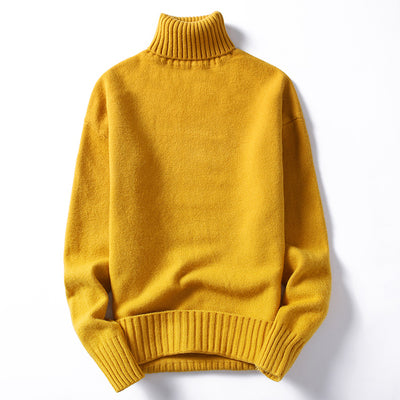 Suéter Cuello Alto para Hombre - Pullover Casual Invierno Colores Sólidos - Image 6