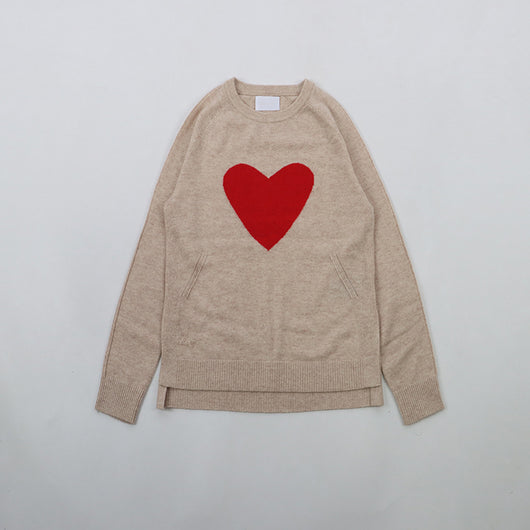 Suéter Francés Cuello Redondo con Patrón de Corazones y Mangas Largas - Image 6