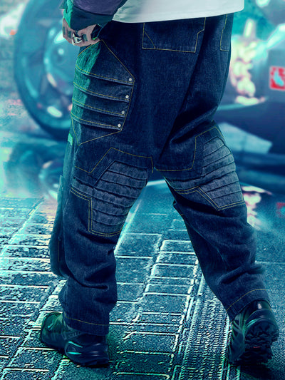 Pantalones Cargo Sueltos de Cintura Alta Estilo Street Punk Funcional - Image 3