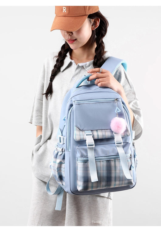 Mochila para Computadora Multicapa de Diseño Minimalista para Mujer - Image 24