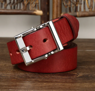 Cinturón de Cuero Retro Hombre - Hebilla Acero Inoxidable Premium - Image 9