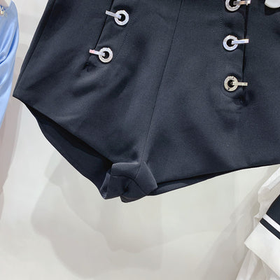 Shorts de Cintura Alta Doble Botonadura - Estilo Elegante y Sofisticado - Image 4