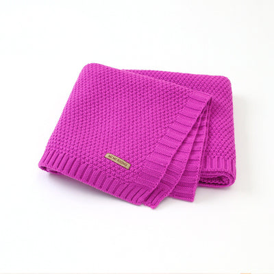 Manta Tejida de Color Sólido para Niños y Niñas - Image 9