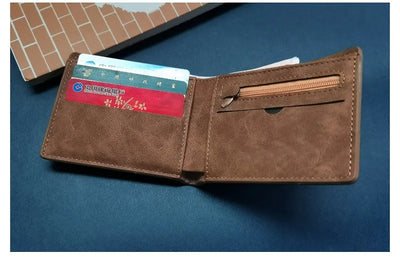 Billetera Vintage para Hombre con Acabado Esmerilado - Compacta y Elegante - Image 9