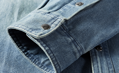 Camisa Denim Slim Fit de Manga Larga para Hombre - Image 12