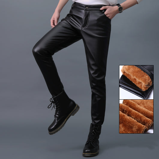 Pantalones de Cashmira Elásticos Ajustados para Hombre Talla Grande - Image 8