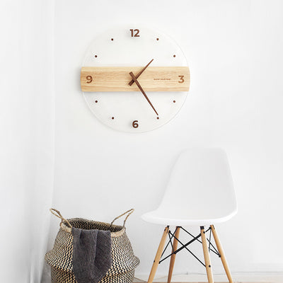 Reloj de Pared Moderno Madera Maciza y Acrílico para Sala - Image 3