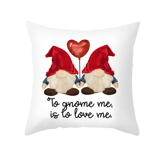 Funda de Almohada Día de San Valentín Letras Cartoon Roja - Tela Melocotón - Image 14