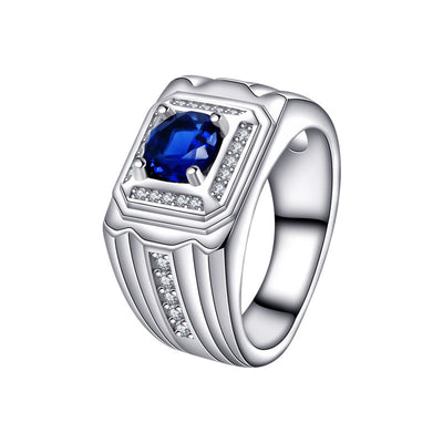 Anillo de Plata Esterlina 925 con Gema Azul - Elegancia Versátil para Mujer - Image 7