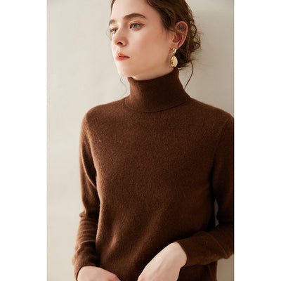 Suéter Cuello Alto de Cachemira Pura para Mujer - Image 10