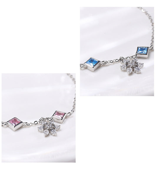Pulsera Copo de Nieve Mujer Plata 925 con Diamantes - Image 7
