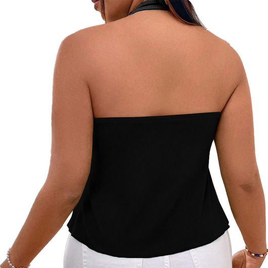 Blusa Halter Escotada para Mujer Talla Grande - Image 2