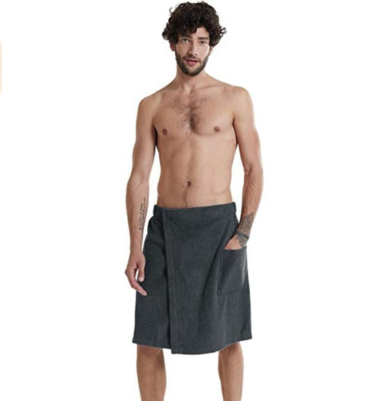 Bata de Toalla para Hombre con Cierre Velcro y Bolsillo - Image 2