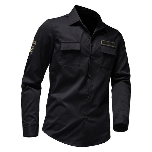 Camisa Táctica Multi Bolsillos Bordada USAF Manga Larga Hombre - Image 4