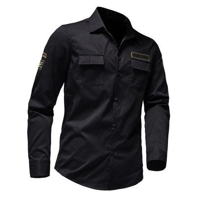 Camisa Táctica Multi Bolsillos Bordada USAF Manga Larga Hombre - Image 4