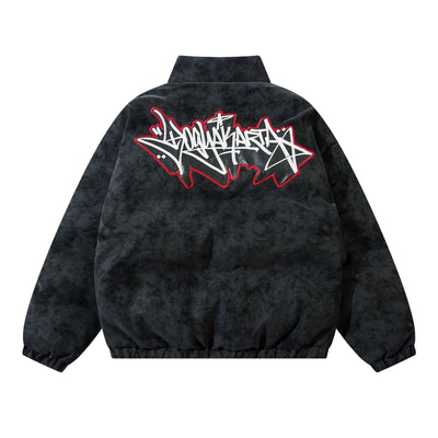 Chaqueta Acolchada de Algodón con Letras Bordadas - Image 4
