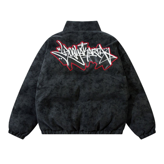 Chaqueta Acolchada de Algodón con Letras Bordadas - Image 4