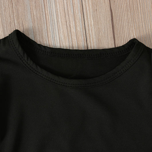 Conjunto Infantil Blusa Cuadrille Manga Larga con Falda Tipo Peto - Image 12