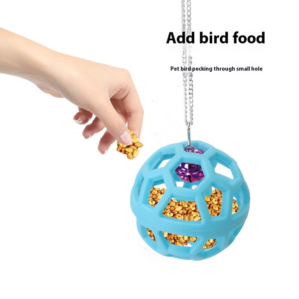 Juguete Mordedor para Loros con Campana Colgante y Bola Masticable