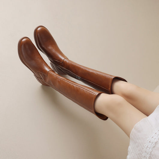 Botas Altas para Mujer con Tacón Medio y Punta Redonda - Image 20