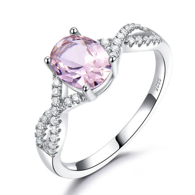 Anillo de Plata Esterlina para Mujer con Morganita Nano Ovalada - Image 8