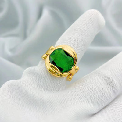 Anillo Vintage Esmeralda y Oro - Personalidad Única